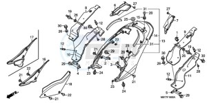 XL1000VA9 UK - (E / ABS MKH) drawing SEAT COWL/SIDE COVER