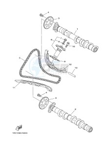 MT09A MT-09 ABS 900 (2DRF 2DRG) drawing CAMSHAFT & CHAIN