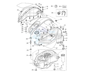 YZF R 125 drawing FUEL TANK 5D71-2-4-7