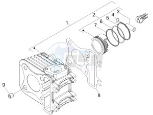 fly 50 4t 2v drawing Cylinder-piston-wrist pin unit