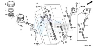 NT700VAB drawing RR. BRAKE MASTER CYLINDER