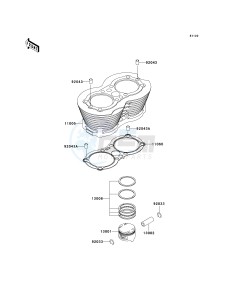 EJ 650 A [W650] (A2-A4 A4 CAN ONLY) W650 drawing CYLINDER_PISTON-- S- -