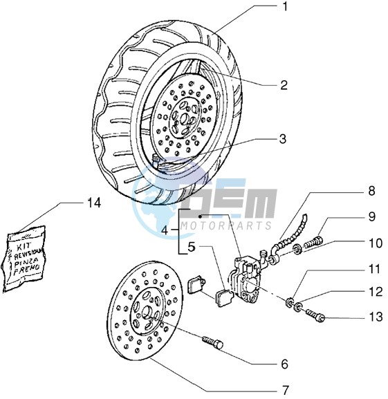 Front wheel - Caliper - (Disc brake version)