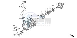 CR125R drawing WATER PUMP