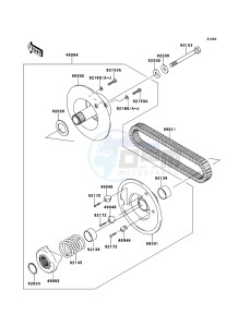 MULE_600 KAF400BFF EU drawing Driven Converter/Drive Belt