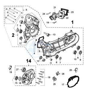 JETFORCE 50 R DARK SIDE U drawing CRANKCASE