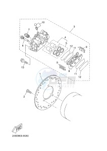 YP125RA (ABS) X-MAX 125 ABS (2DMG 2DMG) drawing REAR BRAKE CALIPER