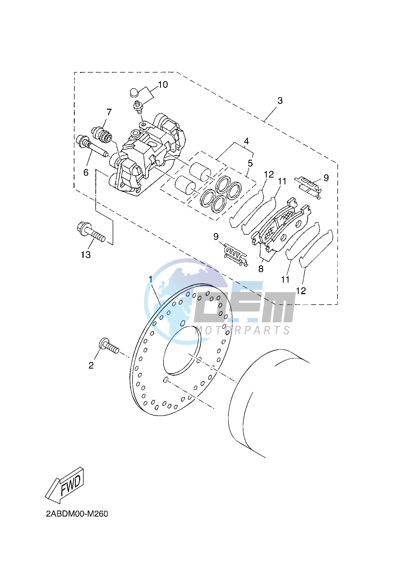 REAR BRAKE CALIPER