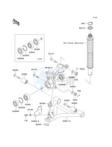 KVF 400 A [PRAIRIE 400 4X4] (A2) [PRAIRIE 400 4X4] drawing SUSPENSION