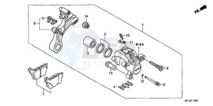 CBR600RR9 France - (F / CMF MME) drawing REAR BRAKE CALIPER (CBR600RR)