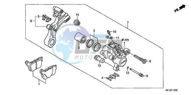 REAR BRAKE CALIPER (CBR600RR)