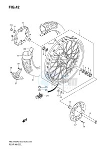 RM-Z450 (E3-E28) drawing REAR WHEEL (RM-Z450K8 K9 L0)