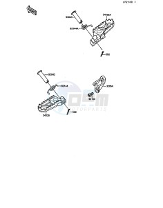 KX 125 G [KX125] (G1) [KX125] drawing FOOTRESTS