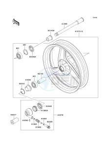 EX 500 D [NINJA 500R] (D6F-D9F) D8F drawing FRONT WHEEL