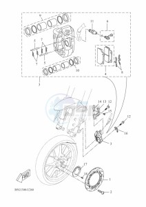 MT-125 MTN125-A (B6G1) drawing FRONT BRAKE CALIPER