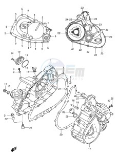 LT-F500F (P24) drawing CRANKCASE COVER