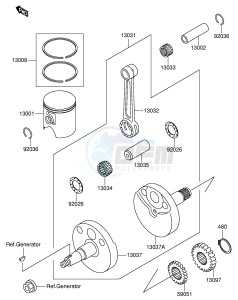 RM65 (E21) drawing CRANKSHAFT PISTON