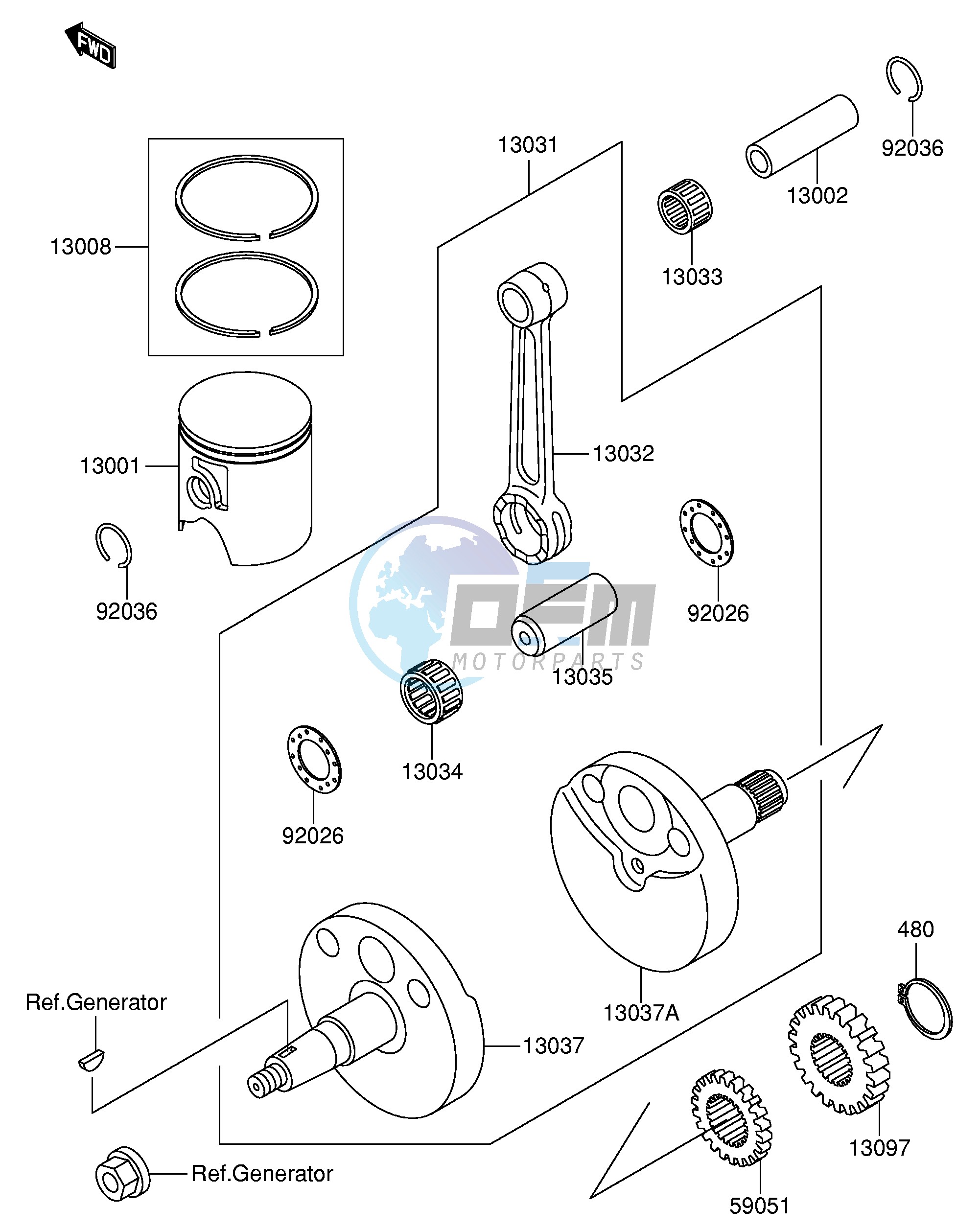 CRANKSHAFT PISTON