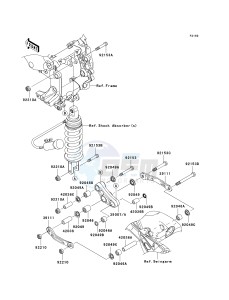 ZG 1400 A [CONCOURS 14 ABS] (8F-9F) A8F drawing REAR SUSPENSION