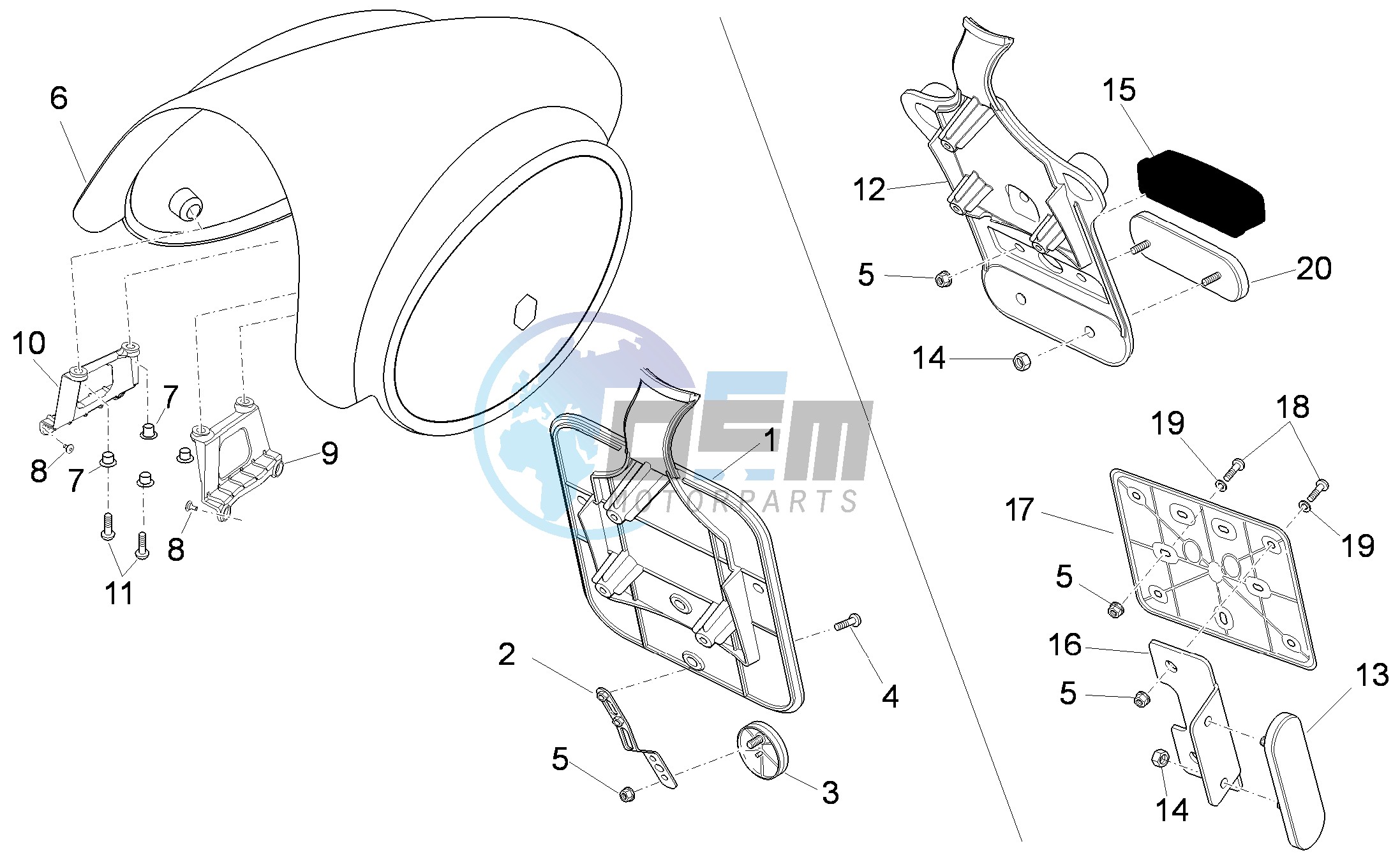 Rear body II- Plate holder