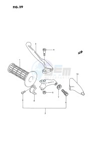 RM80 (E3) drawing LEFT HANDLE GRIP (MODEL G H J)