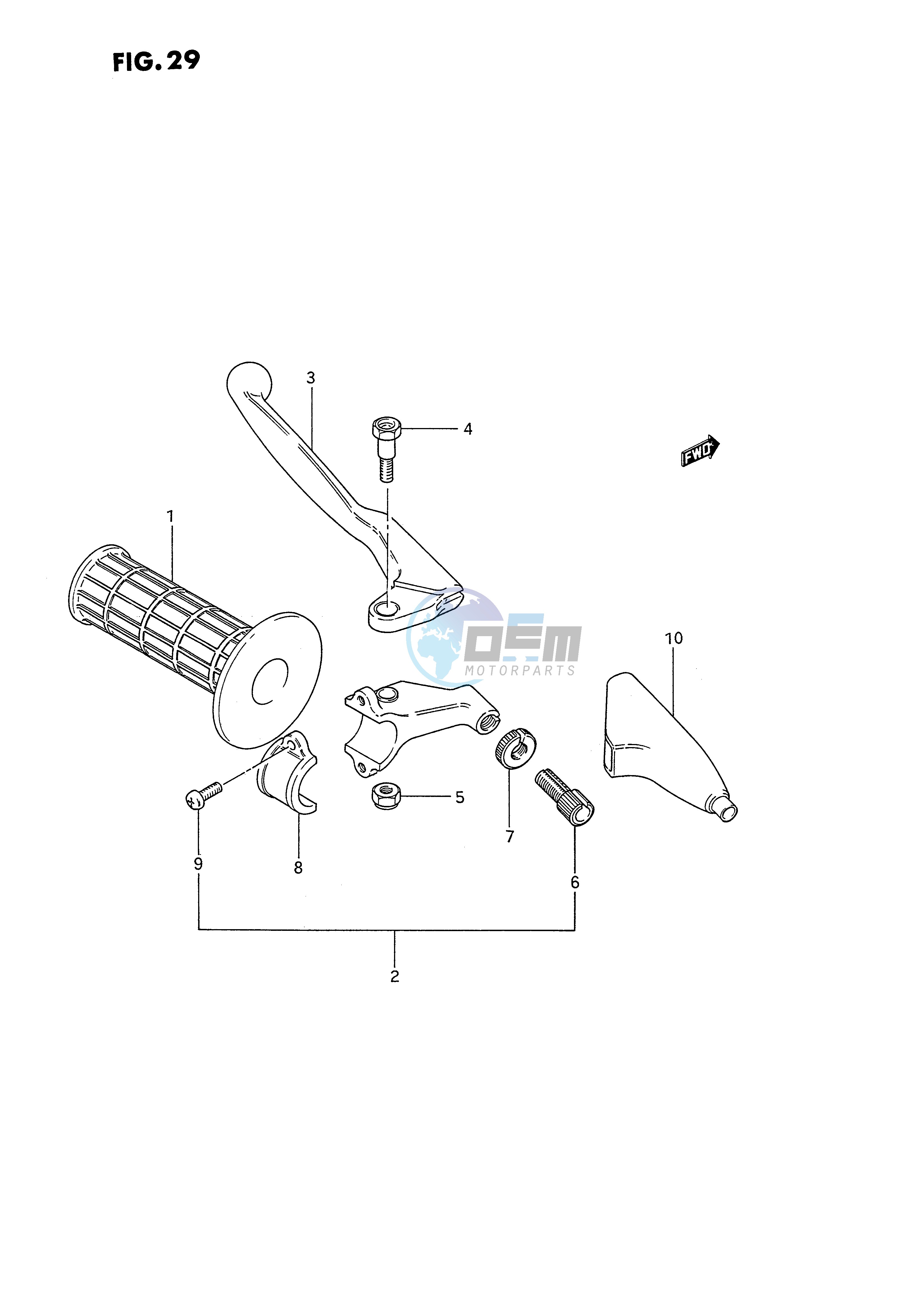 LEFT HANDLE GRIP (MODEL G H J)