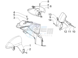 NRG 50 power DT serie speciale (D) Germany drawing Wheel housing - Mudguard