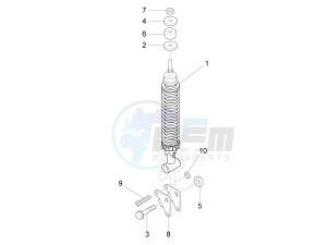 LXV 150 4T 3V IE NOABS E3 (APAC) drawing Rear suspension - Shock absorber/s