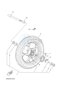 YPR250RA XMAX 250 ABS EVOLIS 250 ABS (2DL7 2DL7) drawing FRONT WHEEL