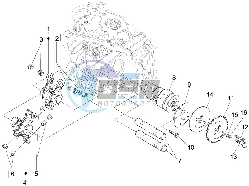 Camshaft - Rocking levers support unit