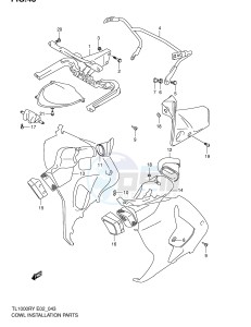 TL1000R (E2) drawing COWLING BODY INSTALLATION PARTS