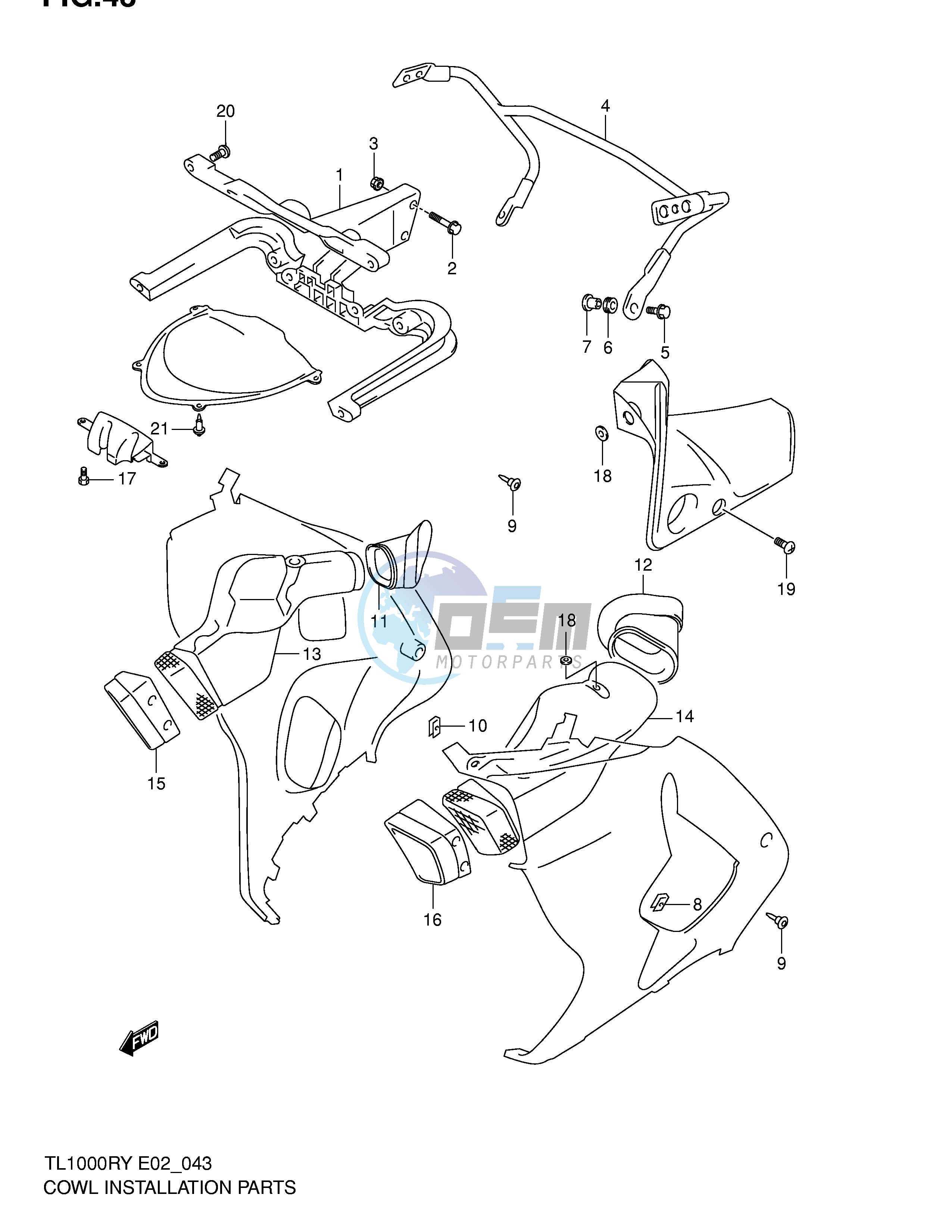 COWLING BODY INSTALLATION PARTS