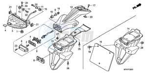 CB1000RAA France - (F / ABS CMF) drawing TAILLIGHT