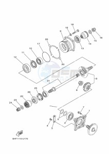 YFM700FWAD YFM70GPLK (B4F3) drawing MIDDLE DRIVE GEAR