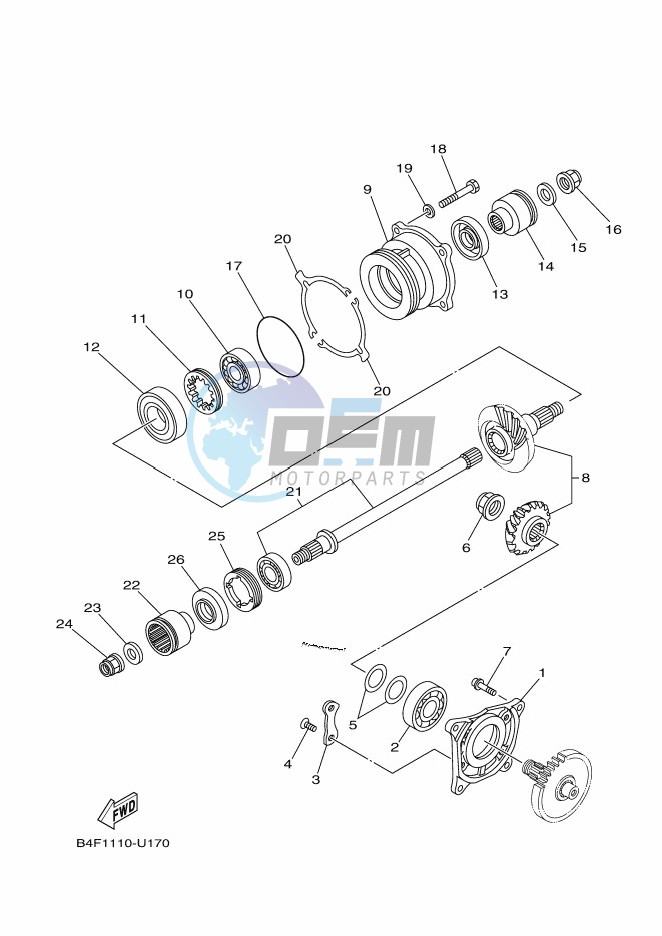 MIDDLE DRIVE GEAR