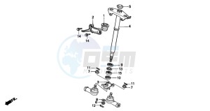 TRX300 FOURTRAX 300 drawing STEERING SHAFT