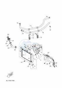 YP125RA XMAX 125 TECH MAX (BL26) drawing RADIATOR & HOSE