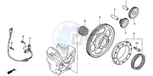 VT750C3 drawing PULSE GENERATOR/ STARTING CLUTCH