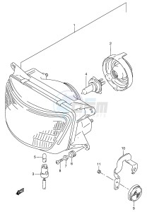 RF900R (E2) drawing HEADLAMP (MODEL R S)