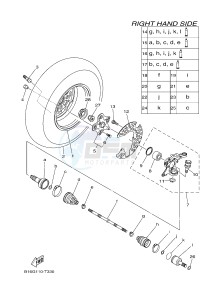 YFM700FWB KODIAK 700 KODIAK 700 HUNTER (B16N) drawing FRONT WHEEL 2