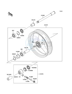 ZRX1200R ZR1200A6F FR GB XX (EU ME A(FRICA) drawing Front Hub