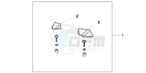 CBF1000A9 France - (F / ABS CMF) drawing PILLION ARM REST SET