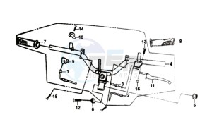 JET 4 50cc (L8) EU EURO4 drawing HANDLEBAR / BRAKE LEVERS /CABLES