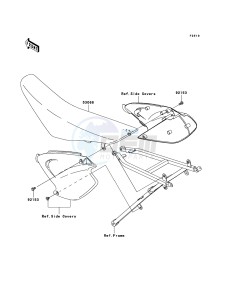 KX125 KX125M7F EU drawing Seat