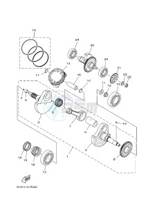 YFM700FWAD GRIZZLY 700 (2UDS) drawing CRANKSHAFT & PISTON