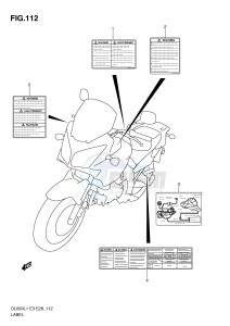 DL650 (E3) V-Strom drawing LABEL (DL650AL1 E28)