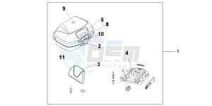 XL125V VARADERO drawing TOP BOX 45L