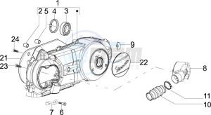 LX 150 4T USA drawing Crankcase cover and cooling