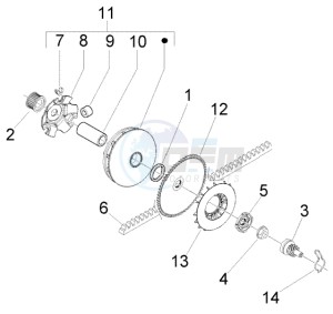 Fly 50 2t drawing Driving pulley