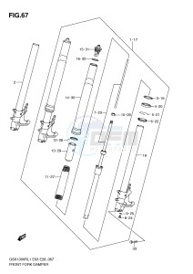 GSX1300R (E3-E28) Hayabusa drawing FRONT FORK DAMPER